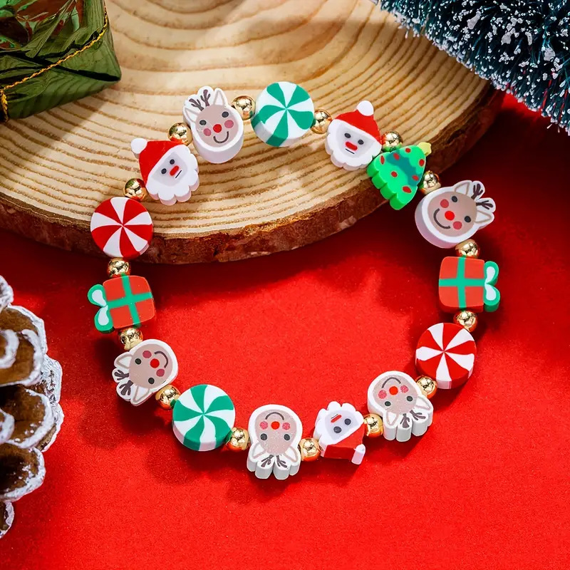 Ceramic Link Bracelet - Bracelet en céramique souple de Noël