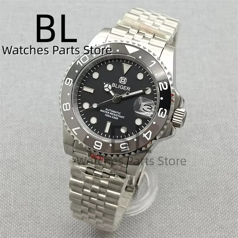 Ceramic Link Bracelet - BLIGER 40mm montre pour hommes NH35