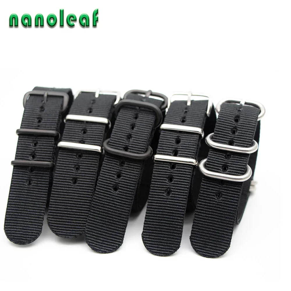 Nylon Nato Strap - Bracelet de montre en Nylon noir