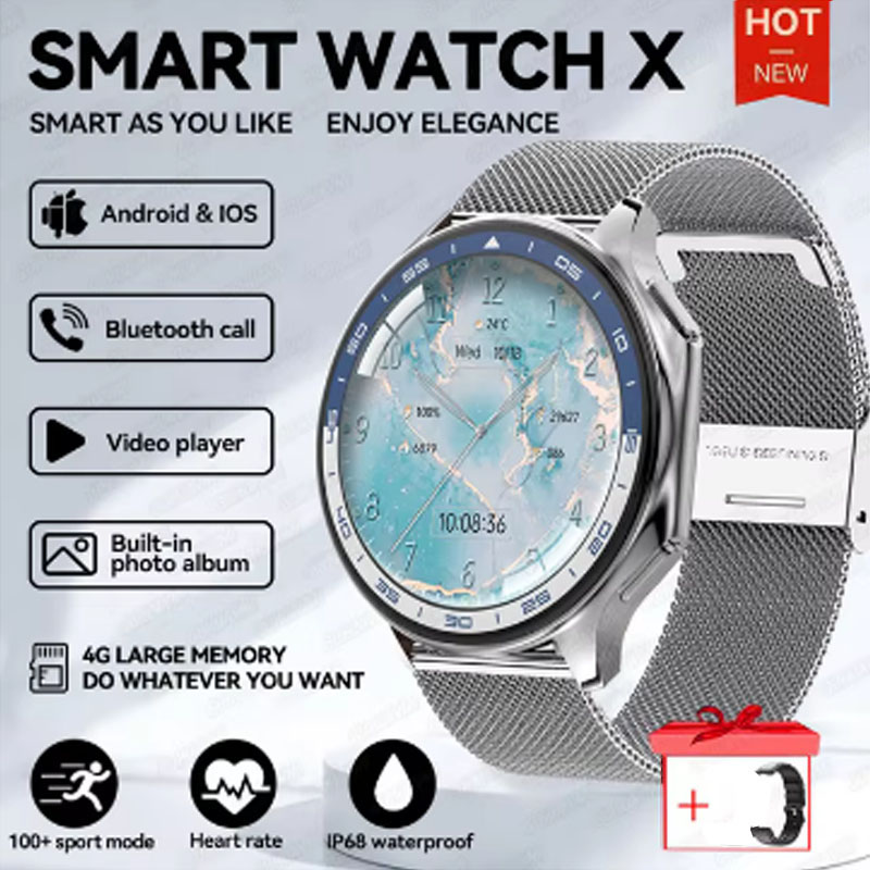 Smartwatch X12 - Montre connectée pour hommes et femmes,