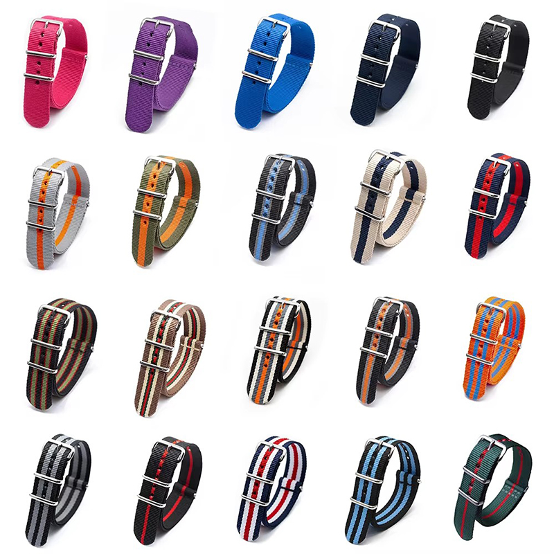 18/20/22/24mm cambos rayures s - Nylon Nato Strap avis et prix