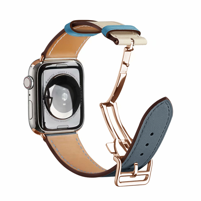 Bracelet boucle en cuir or Ros - Smartwatch Accessories Shop avis et prix